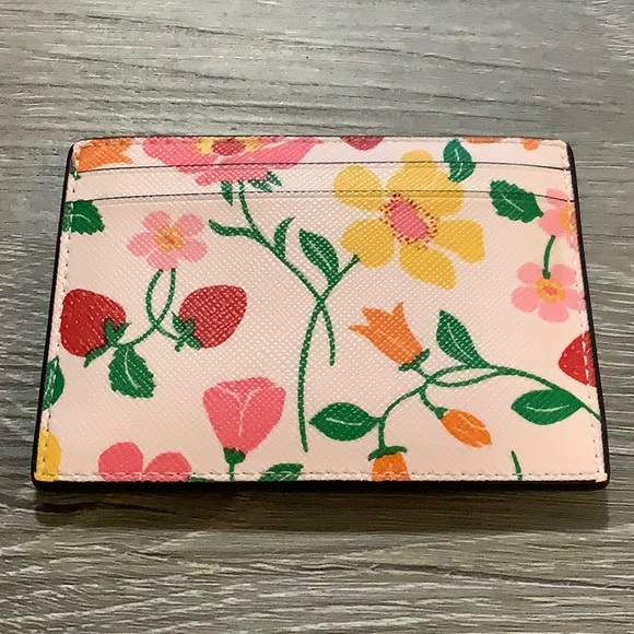 Kate Spade Floral Card Holder - Pink, Yellow, and Green - Picture 2 of 6